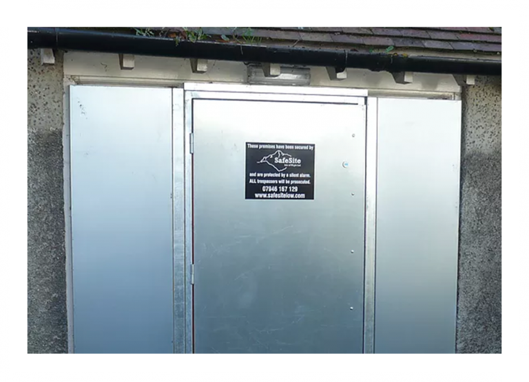 building site safety metal doors isle of wight